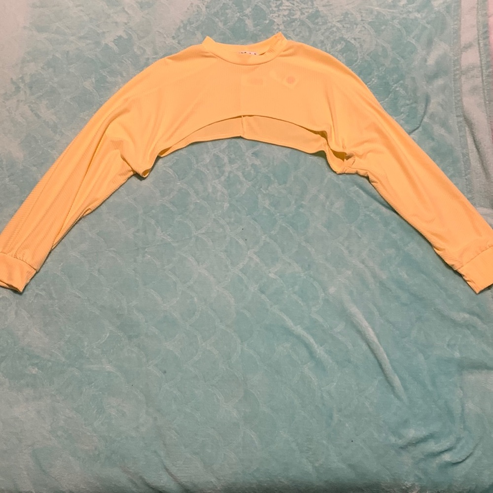 yellow crop top